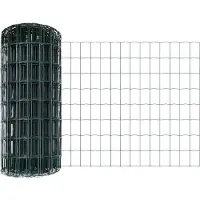 vidaXL Euro-Zaun mit Pfosten 10 x 0,8 m PVC-beschichteter Stahl Grün