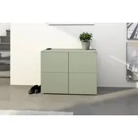 Borchardt Möbel Kommode BORCHARDT MÖBEL "Rova, Sideboard mit 4 Türen", grün (salbei), B:93cm H:72cm T:35cm, Holzwerkstoff, Sideboards, Kommode, Breite 93 cm, 4-türig, Kommode mit viel Stauraum, salbeifarben