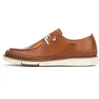 Pikolinos für Herren. M6L-4274C1 Braune San Juan Lederschuhe (39), Wohnung, Schnürsenkel, Lässig