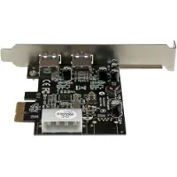 StarTech.com 2 Port USB 3.0 (5 Gbit/s) PCI Express Schnittstellenkarte mit UASP und 4 Pin LP4 Molex, PCIe, USB 3.2 Gen 1 (3.1 Gen 1), Full-height / Low-profile, PCIe 2.0, 3 m, CE, FCC