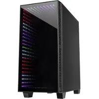 Inter-Tech X-608 Infinity Micro, Tower, PC, ITX, micro ATX, Glas, Gaming, Blau, Grün, Rot