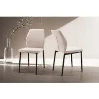 Otto Home Esszimmerstuhl "Lumos", beige (creme, schwarz, creme), B:46cm H:88cm T:51cm, 100% Polyester, Stühle, Esszimmerstuhl, Webstoff in vielen Farben erhältlich mit stabilem Metalluntergestell