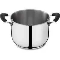 Lagostina Gioiosa, Rund, Edelstahl, Aluminium, Edelstahl, Aluminium, Schwarz, Bakelit