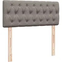 vidaXL Boxspringbett mit Matratze Taupe 200x200 cm Stoff