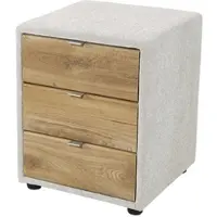 Jockenhöfer Nachtkonsole JOCKENHÖFER GRUPPE "Lia", grau (beige 444, 17), B:42,5cm H:53cm T:45cm, Sideboards, Nachtkonsole, Nachttisch mit 3 Schubladen