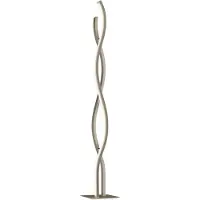 LUCANDE LED-Stehleuchte Mairia, silber, wellenförmig