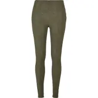 Urban Classics Ladies - Washed Kunstleder Hose oliv - L