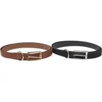 Urban Classics Synthetikgürtel "Slim Synthetic Velour Leather Belt 2-Pack"