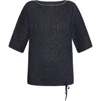 Betty Barclay Sweatshirt "Strukturshirt mit Struktur", Damen, Gr. 40, blau (dunkelblau), Obermaterial: 91% Baumwolle CO. 6% Polyester PES. 3% Elasthan EL., Sweatshirts Sweatshirt
