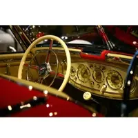 Papermoon Fototapete "Klassisches Benz Interieur", bunt, B:2,5m L:1,86m, Vlies, Tapeten, Fototapete