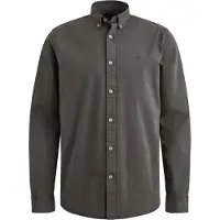 PME Legend Langarmhemd , Herren, Gr. L, N-Gr, forged iron, Web, Obermaterial: 97% Baumwolle, 3% Elasthan, unifarben, regular fit normal, Manschette, Hemden Langarmhemd, mit Logo Stickerei