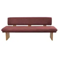 K+W Komfort & Wohnen Polsterbank "Longbeach", rot (bordeaux 15), B:204cm H:89cm T:71cm, Sitzbänke, Polsterbank, Spitzkissenoptik im Sitz, wahlweise in der Breite 204cm oder 224cm