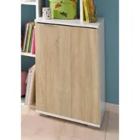 Priess Hochkommode , weiß (weiß, struktureichefarben hell), B:41cm H:71cm T:38cm, Sideboards, Hochkommode