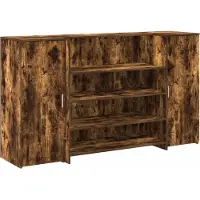 Syfax Empfangstheke Räuchereiche 180x50x103,5 cm Holzwerkstoff