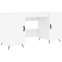 Syfax Schreibtisch Weiß 140x50x75 cm Holzwerkstoff