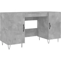 Syfax Schreibtisch Betongrau 140x50x75 cm Holzwerkstoff