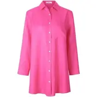 Peter Hahn Long-Bluse aus 100% Leinen pink