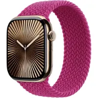 Apple Geflochtenes Solo Loop für Watch Series 1 - 11 / SE / Ultra (44/45/46/49 mm) - Größe 10 - Magenta