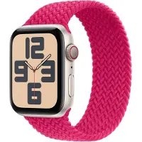 Apple Geflochtenes Solo Loop für Watch Series 1 - 11 / SE / Ultra (44/45/46/49 mm) - Größe 10 - Raspberry