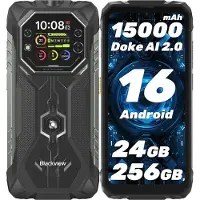 Blackview ROCK 1 PRO 6.56" Militarisches Outdoor handy, 32+256GB, Android 16, 15000mHA, 33W, Face ID, 16MP+13MP+20MP, Helio G81, IP69K/IP68