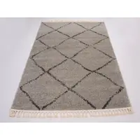 GALLERY M branded by Musterring Hochflor-Teppich "Donna" Gr. 6, grau (grau, schwarz), B:200cm H:30mm L:290cm, Kunstfaser, , Teppiche, Hochflor-Teppich, Wohnzimmer