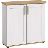 Home affaire Kommode "Cosenza", weiß (sibiu lärche nachbildung), B:84cm H:88cm T:37cm, Holzwerkstoff, Sideboards, Kommode, Cosenza Highboard 88 cm, 2 Türen, 3 Fächer, Wohnzimmer