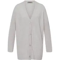 Peter Hahn Long-Strickjacke aus 100% Kaschmir grau, 42/44