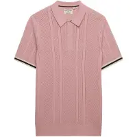 Superdry für Herren. M1110458A Polo Textur rosa (L), Lässig, Baumwolle, Kurzarm