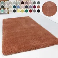 Esprit Hochflor-Teppich "Relaxx ESP-4150" Gr. 3, orange (cognac), B:120cm H:25mm L:170cm, Kunstfaser, Teppiche, Hochflor-Teppich, Wohnzimmer, sehr große Farbauswahl, weicher dichter Hochflor