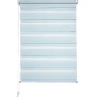 Liedeco Doppelrollo "Klemmfix-Duo-Rollo" Gr. 1, blau (pastellblau), B:45cm H:160cm, Polyester, Rollos, Doppelrollo, 1 Stück