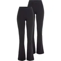 Flashlights Bootcuthose , Damen, Gr. 44, N-Gr, schwarz, Sweatware, Obermaterial: 95% Baumwolle, 5% Elasthan, Basic, sehr figurbetont lang, Hosen Bootcuthose, aus elastischem jersey, Topseller