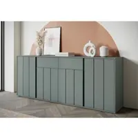 Home affaire Sideboard "VEDDEL", grün, B:203,2cm H:81,9cm T:40cm, Holzwerkstoff, Melamin, Sideboards, Sideboard, Breite ca.203
