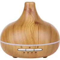 Grundig Aroma Diffuser 300ml Elektrischer Duftöl Diffuser LED Timer Bamboo Braun