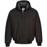 Portwest Kapuzensweatjacke mit Daunenfutter - Größe XXXL - Schwarz -