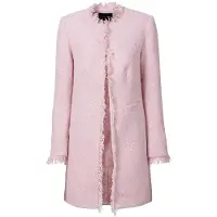 Bonprix Longblazer , Damen, Gr. 34, rosa (hellrosa), Obermaterial: 100% Polyester. Futter: 100% Polyester, regular fit, Blazer Longblazer, eleganter Bouclé-Look, Regular Fit, mit langem Arm