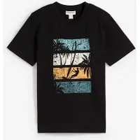 Bonprix T-Shirt aus reiner Baumwolle, mit modischem Print, Kurzarm-Design, Regular Fit