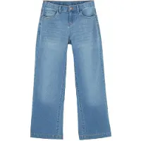 Bonprix Weite Jeans Loose Fit, aus Baumwolle, Polyester und Elasthan, mit Used-Effekten
