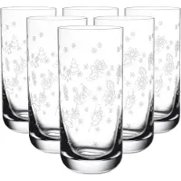 Villeroy & Boch Longdrinkglas "Longdrinkgläser Toy's Delight 300 ml 6er Set transparent", bunt (transparent), B:7cm H:15,1cm Ø:7cm, Kristallglas, Trinkgefäße, Longdrinkglas, Spülmaschinenfest