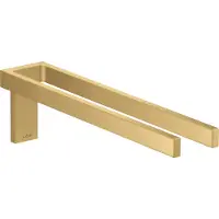 Hansgrohe AXOR UNIVERSAL Rectangular Handtuchhalter, Metall, doppelt, fest, Länge 380mm, 42622250, Farbe: Brushed Gold Optic