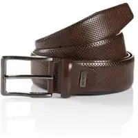MONTI Synthetikgürtel "CAMBRIDGE", Herren, Gr. 120, braun, Leder, Gürtel Synthetikgürtel, 3,5 cm breit, Klassisch-Business, kürzbar, bis Gr.125
