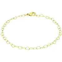 Amor Armband "Herzchenarmband", gold (gelbgoldfarben), Armbänder, Damen, 19cm, Edelstahl, Armband