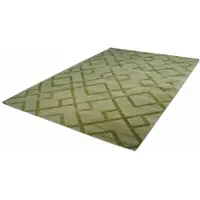 Kayoom Teppich "Luxury 310" Gr. 4, grau (graugrün), B:160cm H:13mm L:230cm, Viskose, Teppiche, Teppich, Wohnzimmer