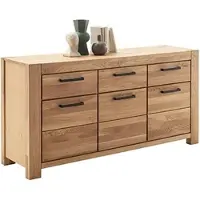 MCA living Sideboard "Silias Sideboard", beige (naturfarben), B:172cm H:85cm T:45cm, Holzwerkstoff, Massivholz, Sideboards, Sideboard, Schubkastenführung gedämpft