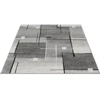 Merinos Teppich "Thales 6102", grau, B:160cm H:10mm L:220cm, Polyester, Teppiche, Teppich, Kurzflorteppich mit Konturenschnitt, Wohnzimmer