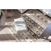 Calo-deluxe Teppich "Ruzica-303" Gr. 6, grau (taupe), B:200cm H:6mm L:290cm, Kunstfaser, Teppiche, Teppich, Flachgewebe, Vintage Design, Wohnzimmer