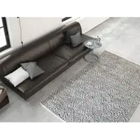 Calo-deluxe Teppich "Luba 333" Gr. 4, grau, B:160cm H:7mm L:230cm, Baumwolle, Teppiche, Teppich, reine Baumwolle, Wohnzimmer