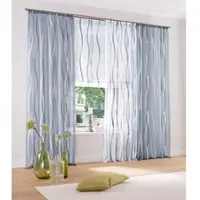 Otto Home Gardine "Dimona" Gr. 5, grau (silbergrau), B:140cm H:265cm, Voile, Polyester, Gardinen, Gardine, 2er-Set, transparent, Voile, Polyester, Topseller