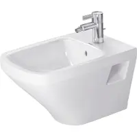 Duravit Wand-Bidet DuraStyle 37x54cm, m HL, ÜL, Hahnlochbank, weiß