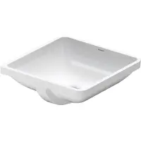 Duravit Einbauwaschtisch Starck 3 43x43cm, EB v unt, o. HL, HLB, m ÜL, we