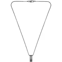 BOSS Kette mit Anhänger "BROOKS", schwarz, Halsketten, Herren, Edelstahl, L: 56 B: 2mm, Kette mit Anhänger, B:2mm